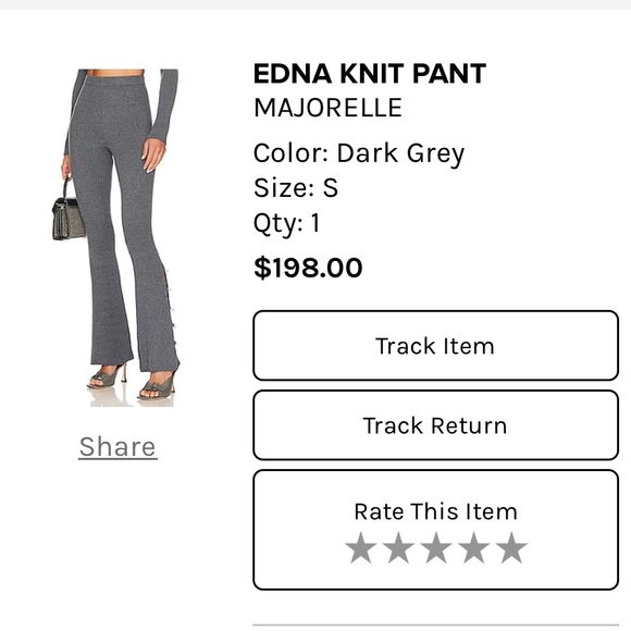 Knit pants with pearl features - Picture 2 of 3